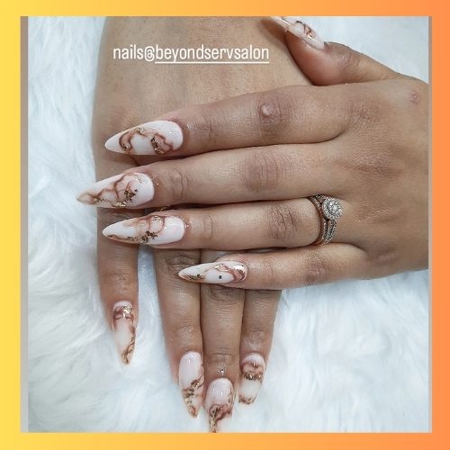 nail art done at Beyondserv Salon